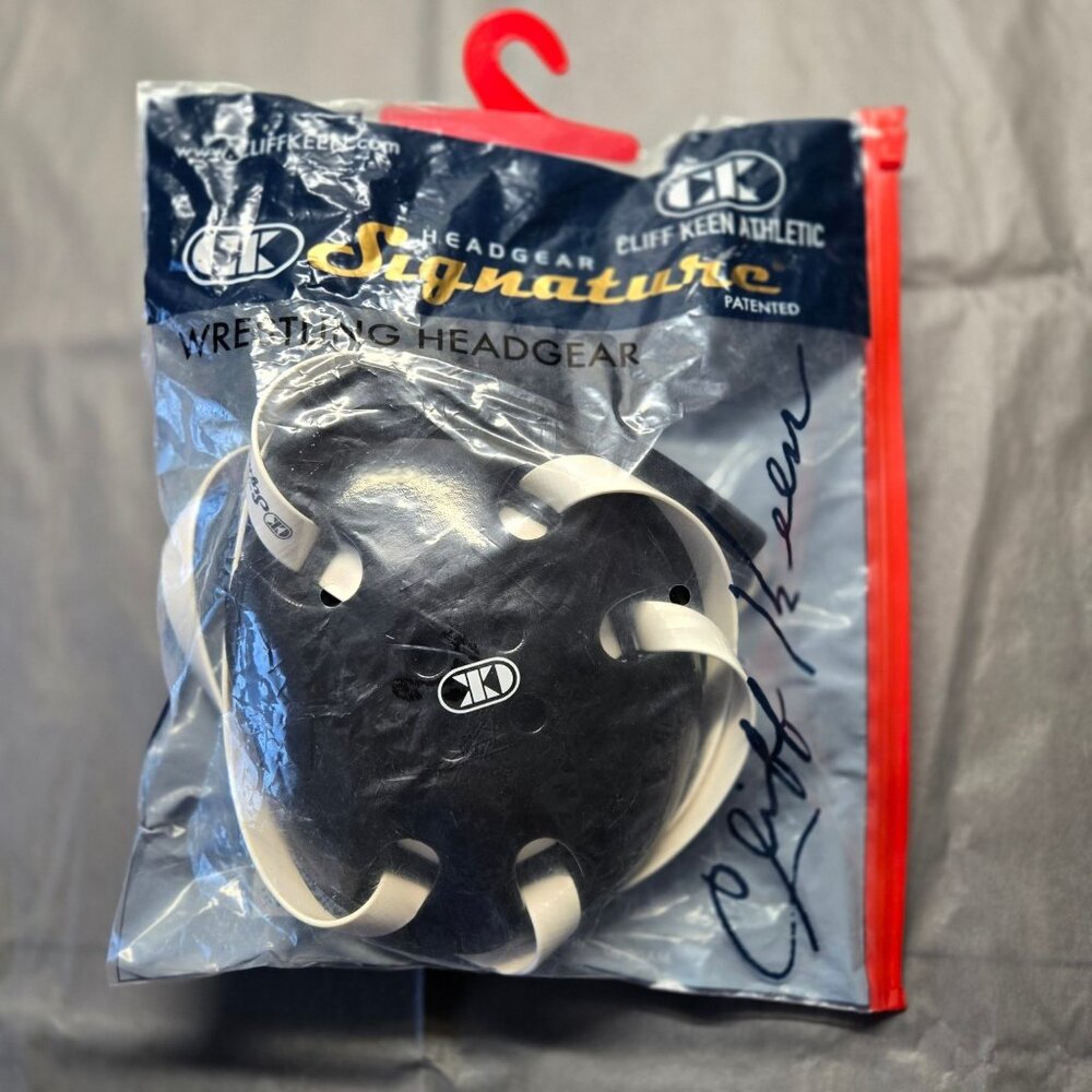 Cliff Keen Signature Wrestling Headgear Black/White Fully Adjustable